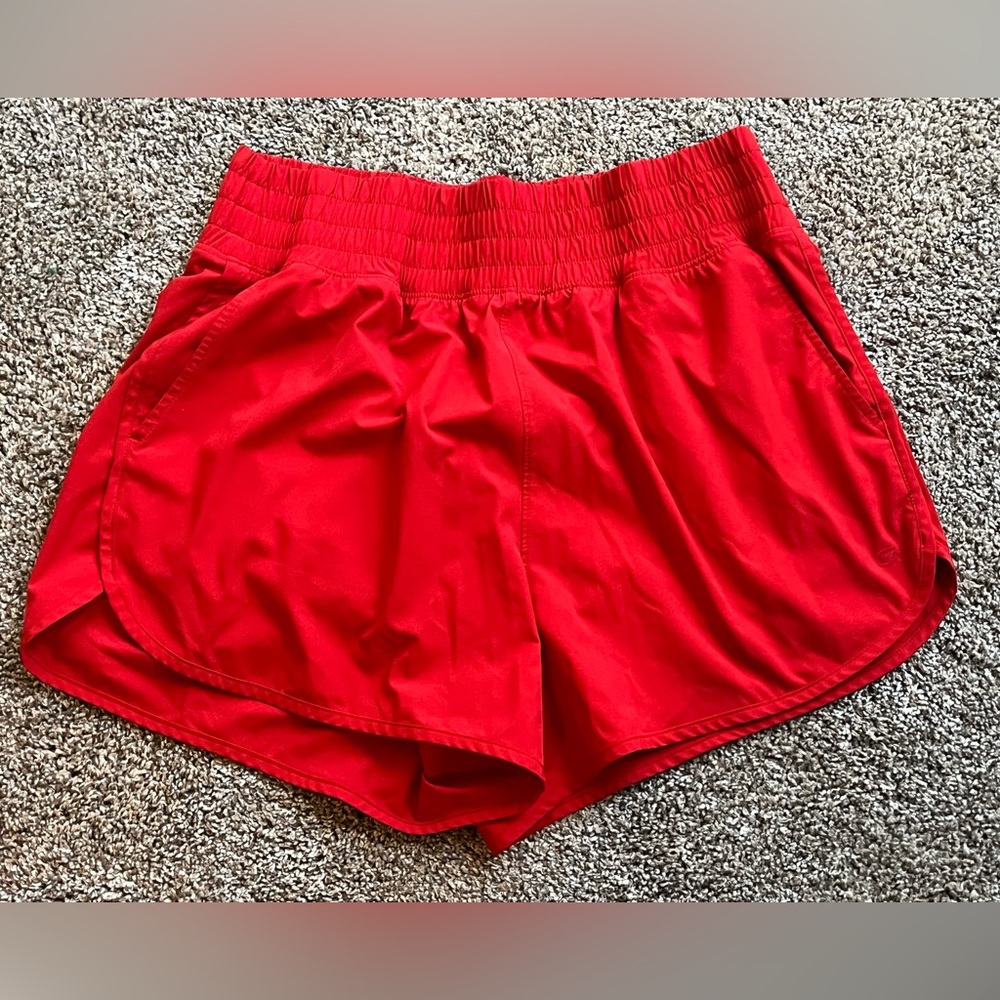 GAP Women's Vibrant Red Athletic Shorts